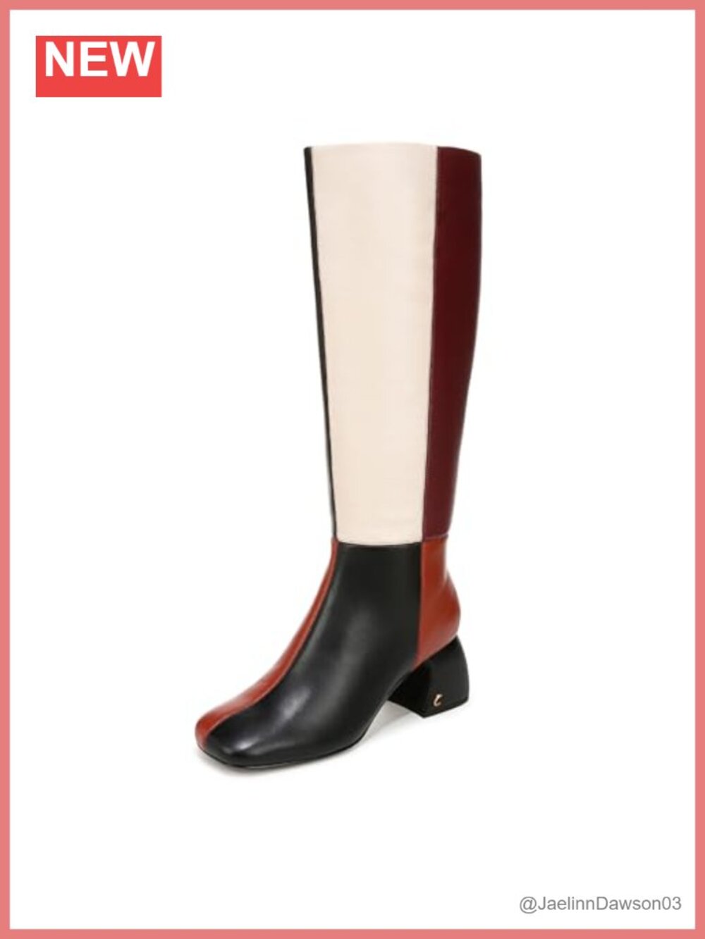 Square Toe Knee High Boots, Chunky Block Heel